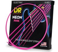 Dr Strings Neon 11-50 - Juego de cuerdas para guitarra eléctrica, color rosa