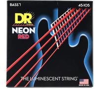 DR Strings NRB-45 Cuerdas para bajo Rojo neón (45-105)