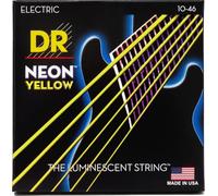 DR Strings Juego de cuerdas eléctricas NYE-10 Amarillo neón