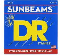 DR Strings Sunbeam - Nickel Plated Round Core Bass 45-105 | Núcleo redondo, sonido cálido, alta flexibilidad, dinámica natural, fabricado en Estados Unidos
