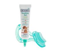 Dr. Talbot's Gel de dentición totalmente natural con cepillo de dientes de masaje de silicona, 0.5 onzas, sin benzocaína