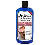 Dr Teal Restore & Replenish Pure Epsom Salt & Essential aceites rosa Himalayan baño de espuma de 34 oz (Pack de 2) Dr. Teal