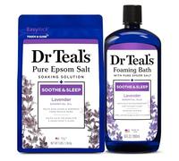 Dr. Teals Complete Lavender Bath Soaking Set-includes 1 3 Lb. Bag of Dr. Teal's Epsom Salt Soaking Solution with Lavender Essential Oil and 1 34 Oz Bottle of Dr. Teal's Foaming Bath with Lavender by Dr. Teal's