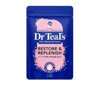 Dr Teal's Restore & Replenish Pure Epsom Sal & Aceites Esenciales Rosa Himalaya Mineral Soak 50 oz