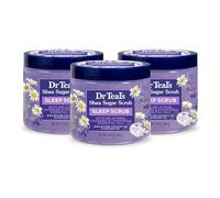 Dr Teal's Shea Sugar Body Scrub, Melatonin with Essential Oils, 19oz (Pack of 3) (Packaging May Vary)