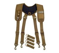 Dr.TOUGH Tirantes tácticos de cinturón para hombre, tirantes acolchados resistentes y ajustables para las fuerzas del orden, Marrón coyote, 11.14 x 4.88 x 4.72 inches