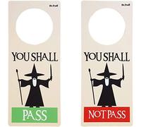 Dr. Troll POMING Cartel NO Molestar Colgador para POMO Puertas HABITACIÓN Tipo DO Not Disturb Gandalf You Shall Pass You Shall Not Pass