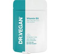 Dr. Vegan Complemento alimenticio de vitamina D3 para unos huesos sanos 30 caps.