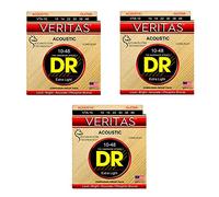 DR VTA-10 Veritas rigor de guitarra occidental 010-048, paquete de 3