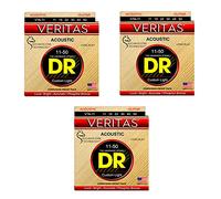DR VTA-11 Veritas rigor de guitarra occidental, 011-050, paquete de 3