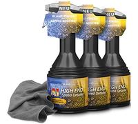 Dr. Wack A1 HIGH END Speed Detailer - Tratamiento de brillo (3 unidades, 500 ml, con efecto de agua y paño de microfibra Detailzone, 300 g/m², 40 x 40 cm)