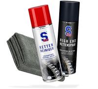 Dr. Wack S100 - Limpiador de cadena de moto para anillos O/X/Z + spray para cadena de 300 ml + 2 paños de microfibra Detailmate