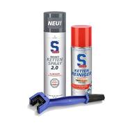 Dr. Wack S100 - Limpiador de cadenas (300 ml, espray blanco para cadenas de 400 ml, cepillo de limpieza Baytronic)