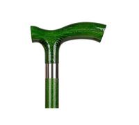 Dr. Watson Classic Fritz - Bastón de Madera de Fresno Hecho a Mano (Verde)