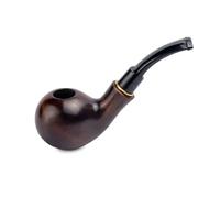 Dr. Watson - Pipa de Tabaco de Madera, Hecha a Mano de Madera de Peral, Compatible con Filtro de 9 mm, Incluye Bolsa, Con Caja (Clásica, Marrón)