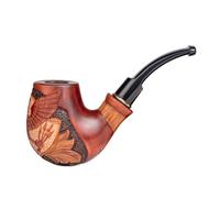 Dr. Watson - Pipa de Tabaco de Madera, Serie Coleccionable, Tallada a Mano, Compatible con Filtro de 9mm (Águila Americana)