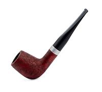 Dr. Watson - Pipa de tabaco, forma clásica Billiard, hecha a mano de raíz de brezo, compatible con filtro de 9mm (Caoba)
