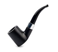 Dr. Watson - Pipa de Tabaco, forma clásica de cerezo, Hecha a Mano de Madera de Arce, Acepta Filtro de 9mm (Negro)