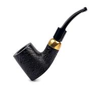 Dr. Watson - Pipa de Tabaco, forma clásica de cerezo, Hecha a Mano de Madera de Roble, Acepta Filtro de 9mm (Rusticada)