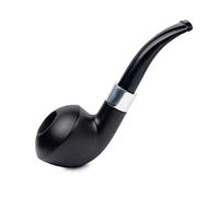 Dr. Watson - Pipa de tabaco, forma clásica de ukelele, hecha a mano de madera de arce, compatible con filtro de 9mm (Negro)