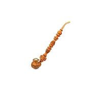 Dr. Watson - Pipa de tabaco, forma de guardián de iglesia, hecha a mano de madera natural (runas)