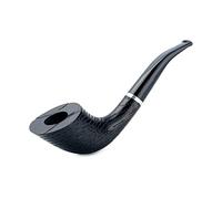 Dr. Watson - Pipa de Tabaco, Serie Calabash 20, Hecha a Mano de Madera de Roble, Compatible con Filtro de 9mm (Negra)