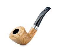 Dr. Watson - Pipa de Tabaco, Serie Calabash 21, Hecha a Mano de Madera de Roble, Compatible con Filtro de 9mm (Natural)