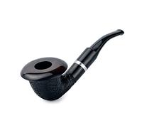 Dr. Watson - Pipa de Tabaco, Serie Calabash 66, Hecha a Mano de Madera de Peral, Apta para Filtro de 9mm (Negra)