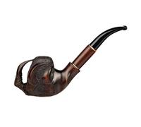 Dr. Watson - Pipa de Tabaco, Serie Lux Coleccionable, Tallada a Mano en Madera de Peral, Compatible con Filtro de 9mm (Garra)