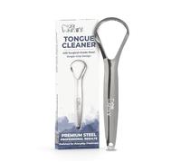 Dr. White's Precision Tongue Care™ Limpiador de lengua de agarre único | Acero inoxidable 420 | Diseño de control de precisión para el cuidado bucal diario