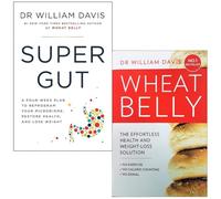 Dr William Davis Collection 2 Books Set (Super Gut, Wheat Belly)