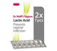 Dr. Wolff`s Vagisan Ácido láctico que ayuda a prevenir las infecciones vaginales. Salud vaginal diaria e higiene íntima. También durante el embarazo y la lactancia. 2 x 7 unidades
