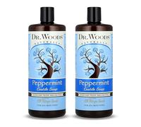 Dr. Woods Pure Peppermint liquido Castiglia Sapone con Burro di Karitè biologico, 32 Ounce (confezione da 2)