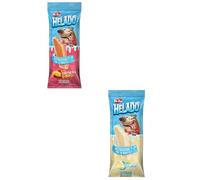 Dr.Zoo Helado para Perros 24 x 50 Gr | Varios sabores Crema, Banana Split o Salchicha y Queso | Sabrosos (12x Crema 12x Salchicha Y Queso)