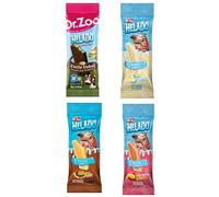 Dr.Zoo Helado para Perros | Varios sabores Crema, Banana Split, Estilo Dubai Sin Azúcar y Salchicha y Queso | Sabrosos | Varias Mezclas (24x50Gr, 6X Dubai 6X Salchicha 6X Banana 6X Crema)