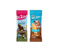 Dr.Zoo Helado para Perros | Varios sabores Crema, Banana Split, Estilo Dubai Sin Azúcar y Salchicha y Queso | Sabrosos | Varias Mezclas (24x50Gr, 12X Dubai 12X Banana)