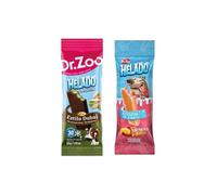 Dr.Zoo Helado para Perros | Varios sabores Crema, Banana Split, Estilo Dubai Sin Azúcar y Salchicha y Queso | Sabrosos | Varias Mezclas (24x50Gr, 12X Dubai 12X Salchicha)
