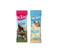 Dr.Zoo Helado para Perros | Varios sabores Crema, Banana Split, Estilo Dubai Sin Azúcar y Salchicha y Queso | Sabrosos | Varias Mezclas (24x50Gr, 12X Dubai 12X Crema)