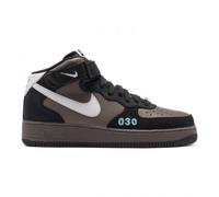 DR0296-200 Zapatos Nike Air Force 1 Nh Medio-Alto Gris Cuero Hombre Original