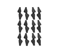 DR1 - Hélices para Drones dji Tello, Bajo Ruido, Liberación Rápida, Diseño Aerodinámico, Ruido Mínimo, Alto Rendimiento - 3 Sets Completos - Negro y Plata