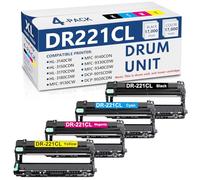 DR221 DR221CL - Juego de 4 Unidades de batería de Repuesto para Brother DR-221CL DR-221CL-BK Unidad de Tambor para Impresora HL-3140CW HL-3170CDW HL-3180CDW MFC-9330CDW MFC-9130CW (Solo Tambor)