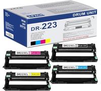 DR223CL - Juego de 4 Unidades de batería (Negro, Cian, Magenta, Amarillo) de Repuesto para Impresora Brother DR-223CL MFC-L3770CDW MFC-L3710CW HL-3210CW HL-3230CDW HL-3270CDW HL-3290CDW (Toner no