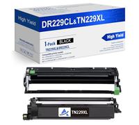 DR229 artucho de tóner negro y TN229XL para Brother DR-229CL y TN229XL, uso con impresora HL-L3220CDW HL-L3300CDW MFC-L3720CDW MFC-L3780CDW (DR 229CL, TN 229XL)