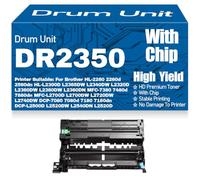DR2350 para Brother HL-2260 2560dn L2300D L2365DW L2340DW L2320D L2360DW L2380DW MFC-7380 7480d L2700DW L2720DW L2740DW DCP-7080 7180 L2500D L2520DW L2540DN Unidad de Tambor,1PC-Black