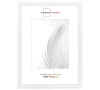 DR24 40x55 Marco de fotos (blanco mate) a medida, marco de madera MDF de 35 mm de ancho con cristal de plástico antirreflejos, fondo estable, bisagras y colgadores