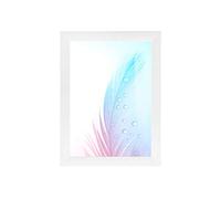 DR24 55x75 Marco de fotos (blanco mate) a medida, marco de madera MDF de 35 mm de ancho con cristal de plástico antirreflejos, fondo estable, pasadores de arqueo y colgadores