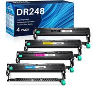 DR248CL Tambor Compatible para Brother TN248 TN248XL Toner para Brother DCPL3560CDW DCPL3520CDW HLL3240CDW HLL3220CW HLL3220CWE HLL8240CDW HLL8230CDW MFCL3740CDW MFCL3760CDW (Tambor DR248 ,4 Pack )