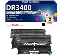 DR3400 Unidad de Tambor de Alta Capacidad Compatible para Brother DCP-L5500 L5500DN L6600DW HL-L5000D L5100DN L5100DNT L5200DW Impresoras, Varias Especificaciones Disponibles,2*Black