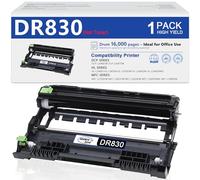 DR830 - Unidad de Tambor de Repuesto de Alto Rendimiento para Brother DR-830, Color Negro, 1 Paquete HL-L2400D HL-L2460DW HL-L2405W HL-L2465DW HL-L2480DW DCP-L2640DW MFC-L2820DWXL MFC-L2820DW (no