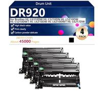 DR920 Tambor de Repuesto para Brother HL-L6310DW HL-L5210DN HL-L5210DW HL-L5210DWT HL-L6210DW HL-L6210DWT HL-L6217DW Impresoras, 45000 Páginas,Black-4 Pack